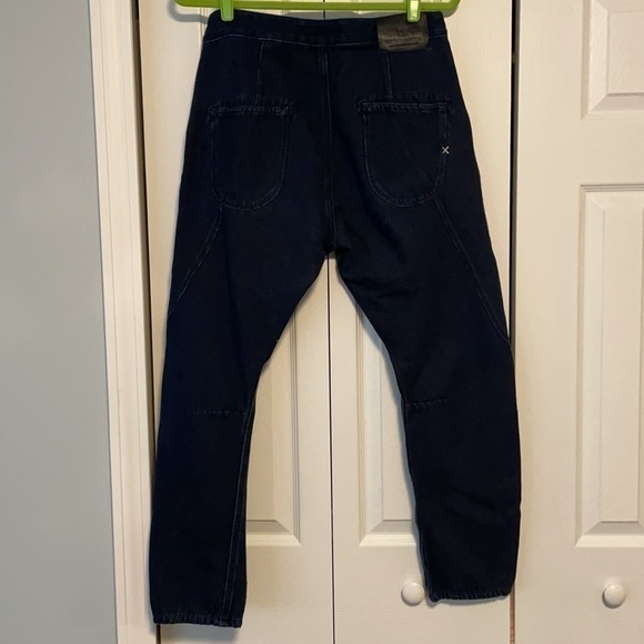 Scotch & Soda Amsterdam’s High Waisted Dropped Crotch Button Down Front Jeans - Picture 3 of 7